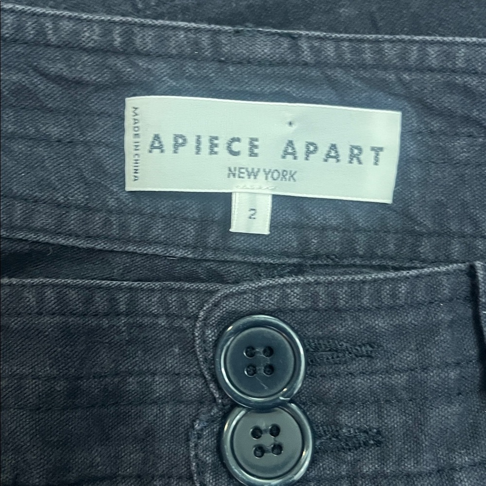 Apiece Apart Merida Navy Pants High Rise Sailor Cropped Trousers size 2 - Picture 10 of 11